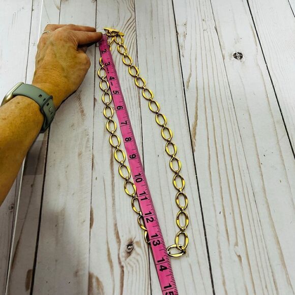 Anne Klein Gold Tone Chain Link Necklace - Picture 2 of 5